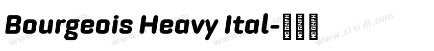 Bourgeois Heavy Ital字体转换